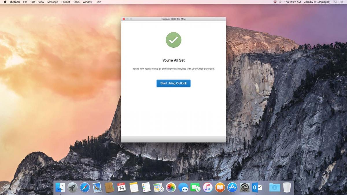 Outlook for mac crashing when full screen